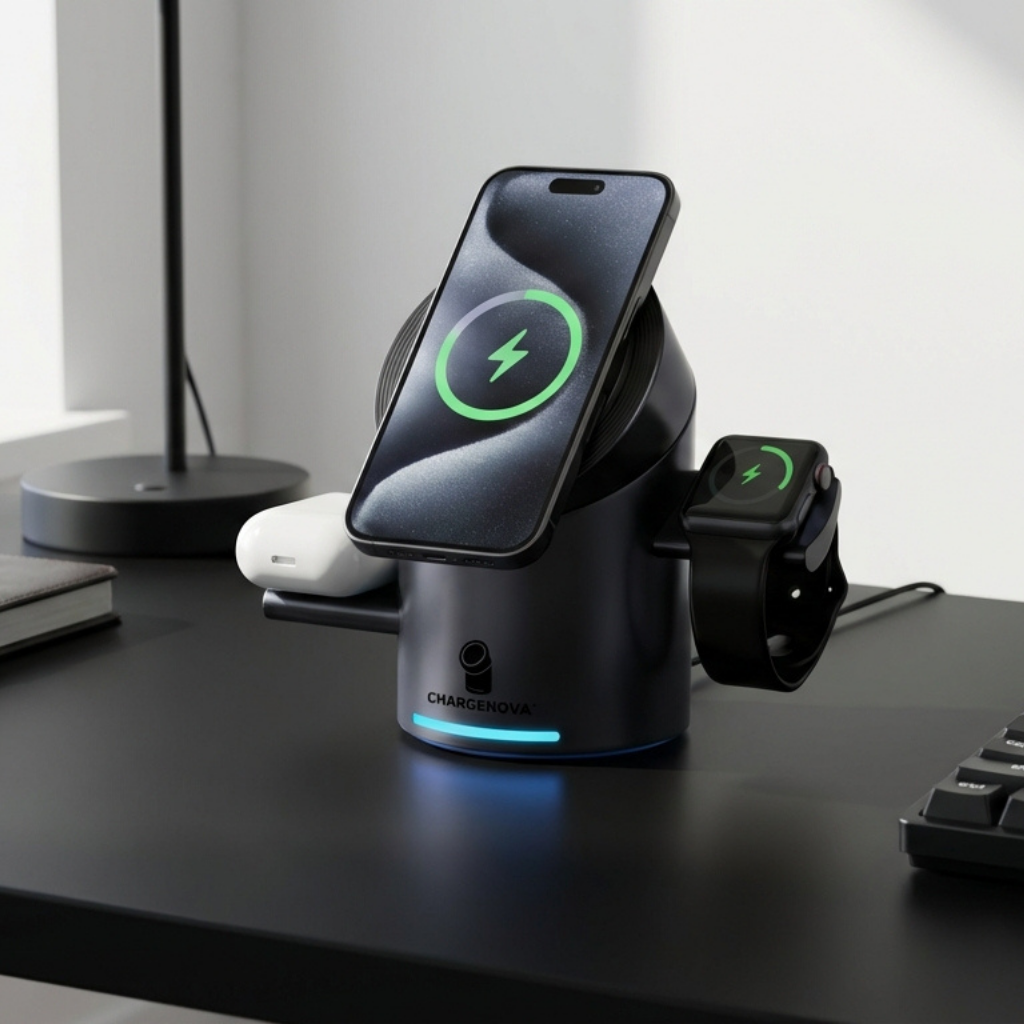 ChargeNova™ - Chargeur sans fil 3-en-1 AxisOne