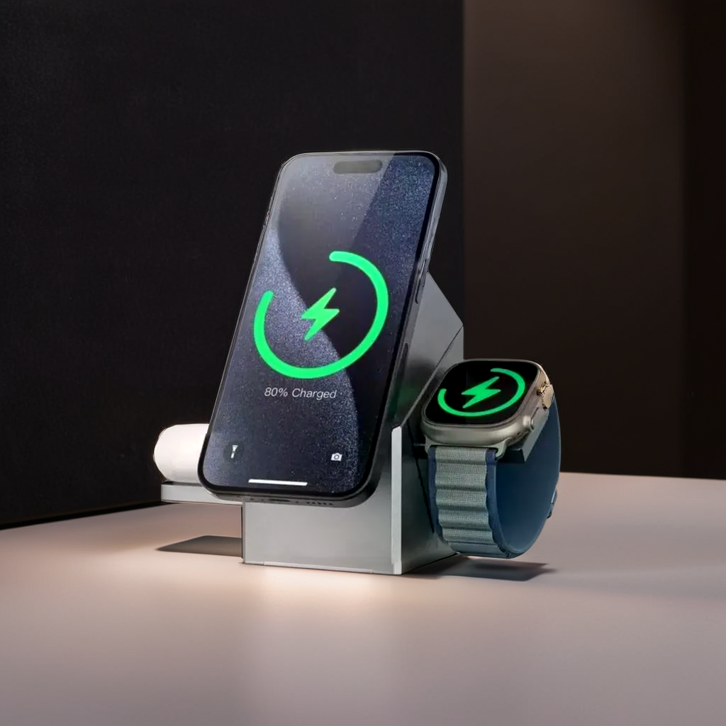 ChargeNova™ - chargeur sans fil 3-en-1 CubiOne