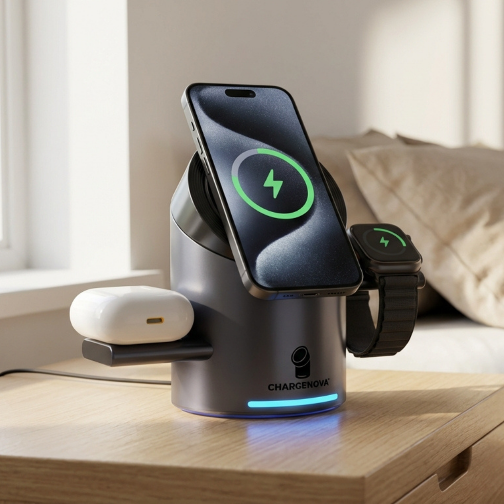 ChargeNova™ - Chargeur sans fil 3-en-1 AxisOne